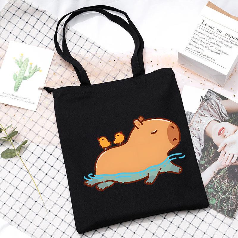 

Милая мультяшная анимационная сумка-тоут большой вместимости, сумка-мессенджер, офисная, для поездок на работу, портативная, на плечо, холщовая сумка No specification