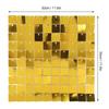 8PCS Square Sequin Wall Panels Glitter Backdrop for Birthday Wedding Party Decoration 30x30cm Sparkle Panel Set with Zip Ties
