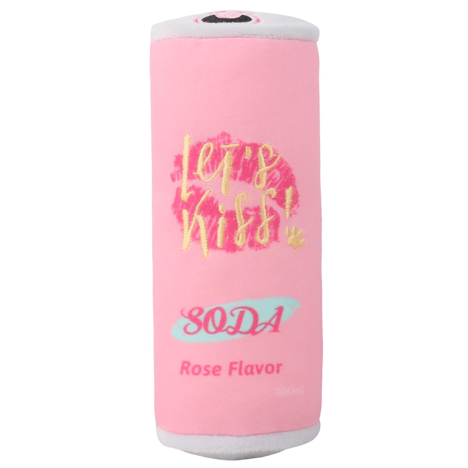 

Durable Chewable Squeaky Plush Toy - Can Shaped Interactive Pet Toy for Dogs Cats, Noise-Making Soft Stuffed Toy, розовый