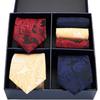 Nuova Scatola Regalo da Uomo Cravatta Moda Affari Strisciata Cravatta Quadrata Asciugamano Set Combinato Scatola Regalo