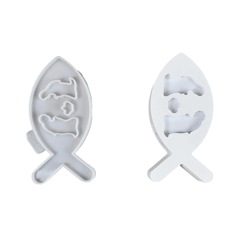 Hollowed Fish Shape Silicone Molds for Making Candlestick Tealight Holder Sea Creature Fish Silicone Candle Stand Molds