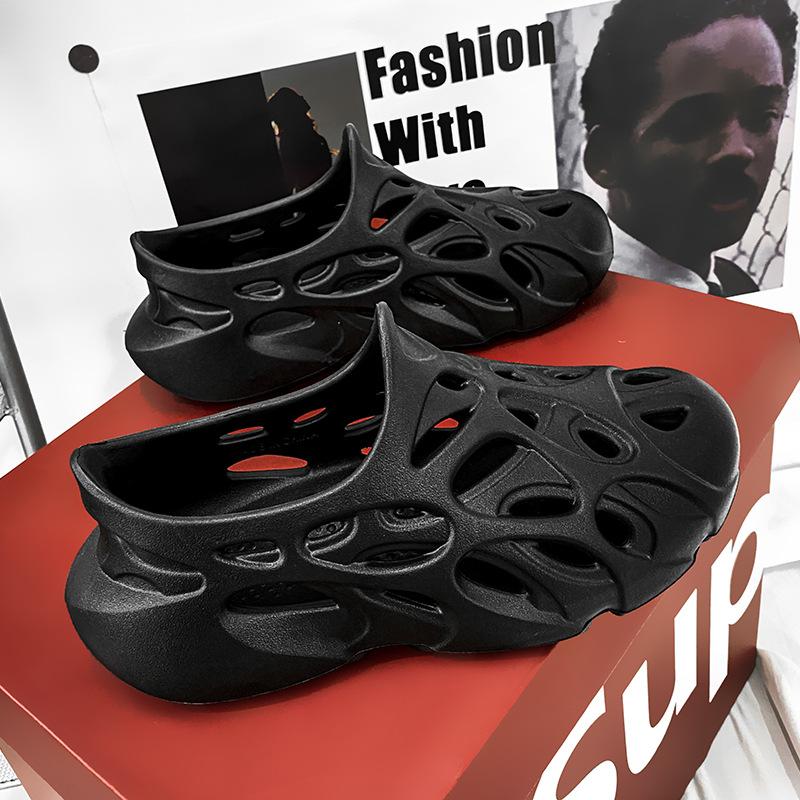 Sandals high coconut hole shoes trendy men's spring and summer 2023 new beach shoes sports cool slippers men's trendy shoes