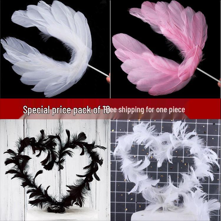 Angel Wing Feather String Lights Cake Topper Ornaments