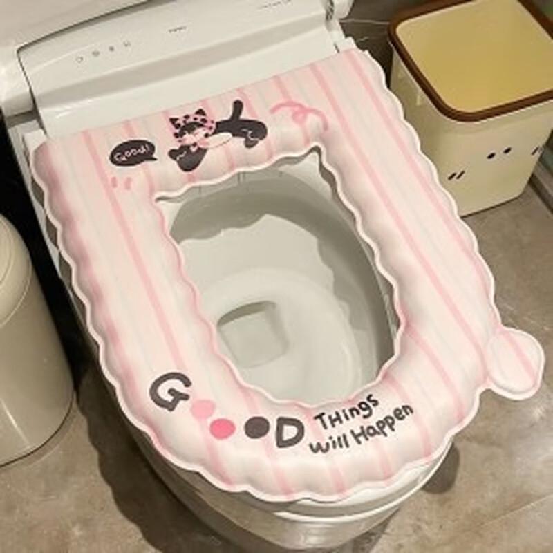 

Fumai De Waterproof Washable Adhesive Toilet Seat Cushions - 4-Pack