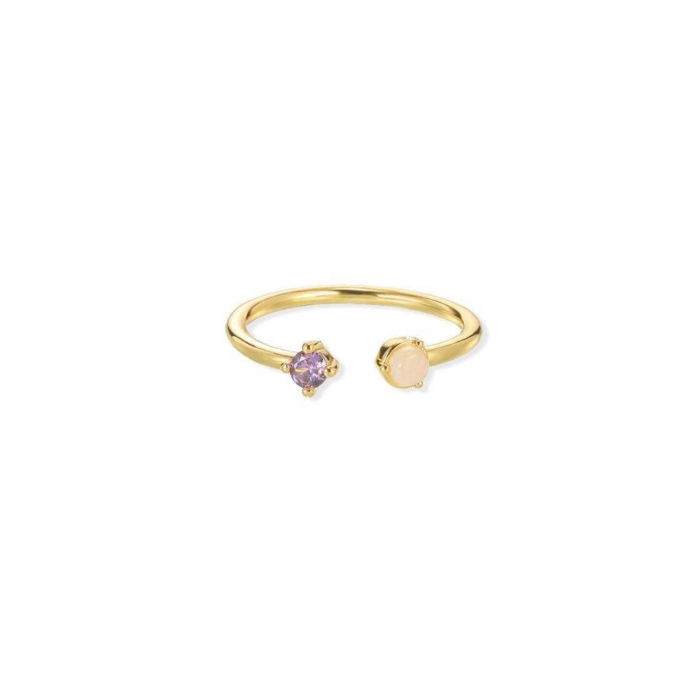 Colorful Cubic Zirconia Birthday Rings Romantic Fashion Jewelry Fashion Opening Rings Women Girls