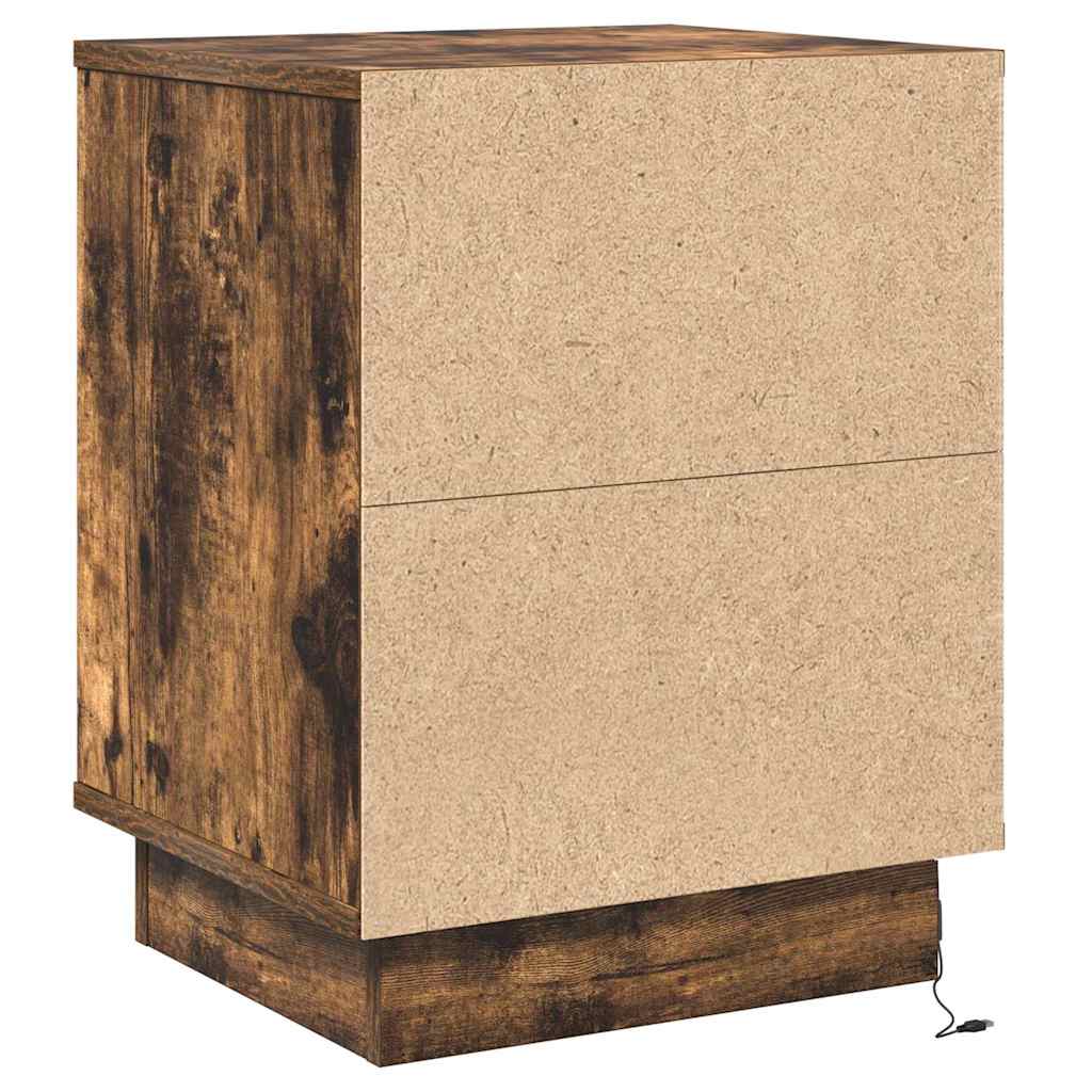 Nightstand Set 2 pcs Smoked Oak 39 x 34.5 x 50 cm