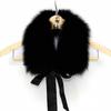 New Warm Fur Collar Scarf Soft Fluffy Women Scarves Faux Fur Bow Ribbon Neck Wrap for Fall Winter