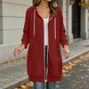 Women's Zip Up Hoodie Color Long Sleeve Hooded Sweatshirt Jacket with Pockets