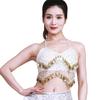 Belly Dance Costume for Women Belly Dancing Coins Bra Tops Sequins Fringes Tassels Halter Tops for Stage Performances