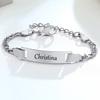 Xiaomi Vnox Personalize Mom Daughter Son Name Bracelets Non Allergy Stainless Steel Baptism Custom Love Baby Gifts Adjustable Jewelry