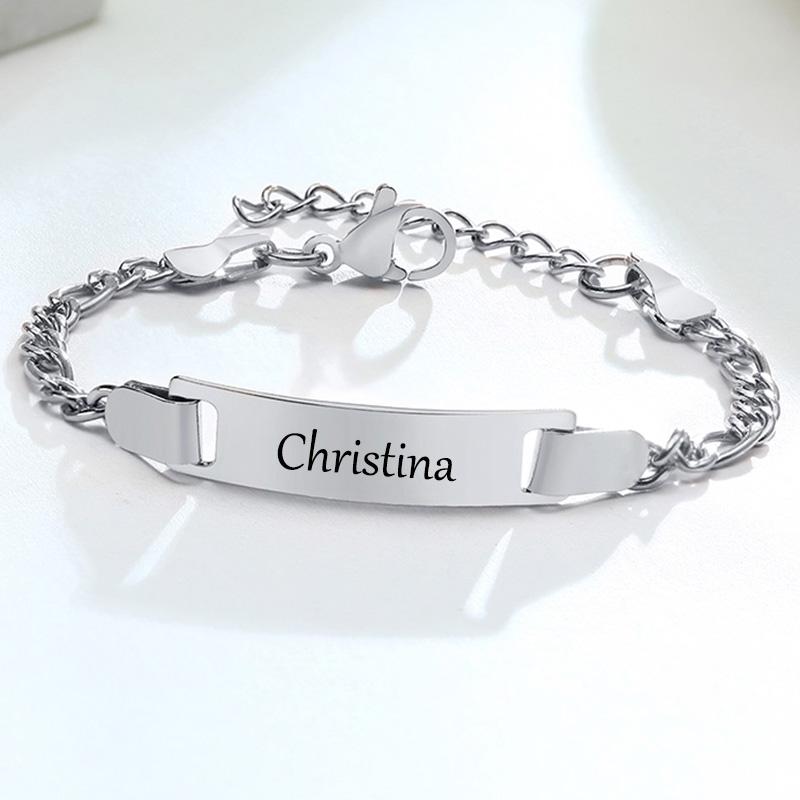 Xiaomi Vnox Personalize Mom Daughter Son Name Bracelets Non Allergy Stainless Steel Baptism Custom Love Baby Gifts Adjustable Jewelry
