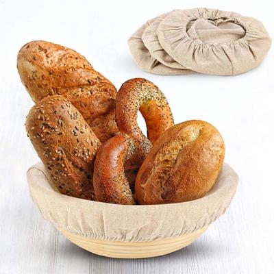 Copertura per cestino per la lievitazione del pane, lavabile, in cotone e lino, riutilizzabile, ovale, per ciotola per la lievitazione dell'impasto, accessorio per la cottura in casa