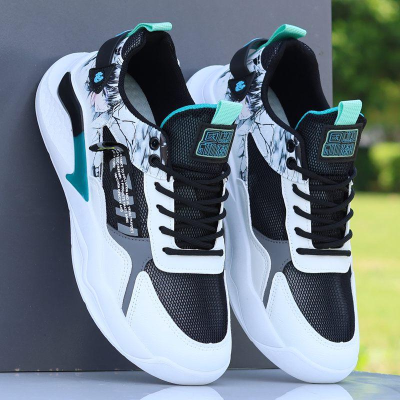 Summer leather shoes men's shoes breathable single mesh hollow net Korean version men's sports and leisure shoes youth tide single shoes