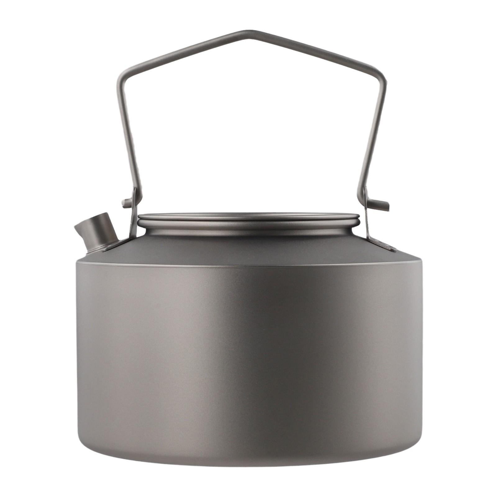 

Compact Storage Camping Teapot Ti Kettle Efficient Fuel Use Frosted style