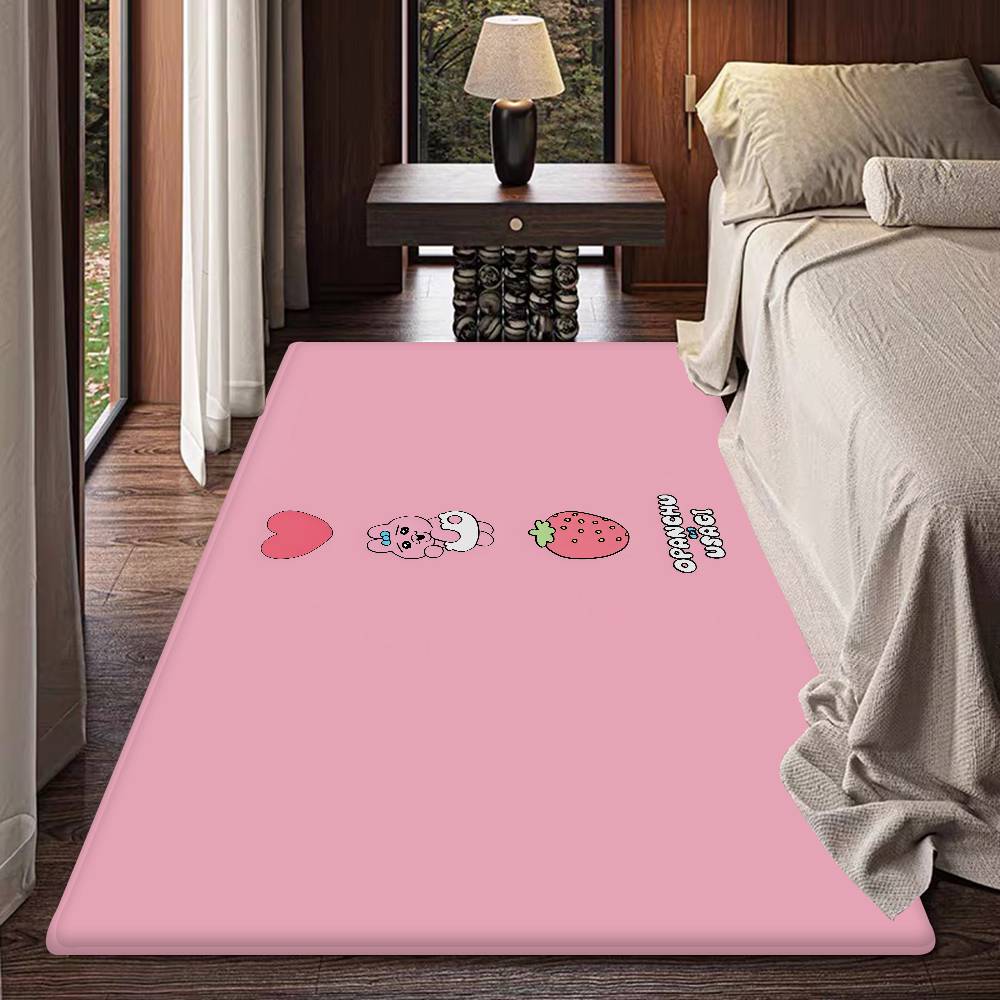 O-Opanchu Cute U-Usagi Floor Mat Anti-slip Absorb Water Long Strip Cushion Bedroon Mat Alfombra