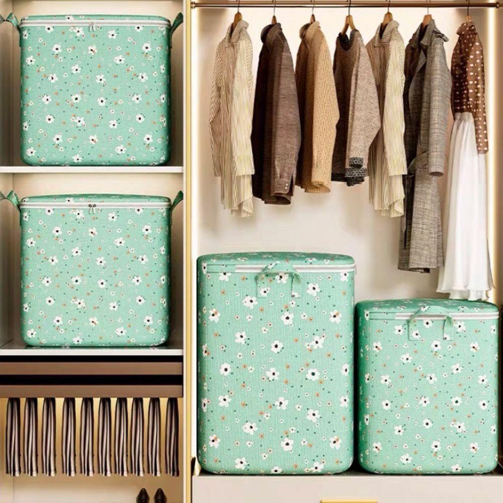 

Foldable Folding Storage Baskets Fabric Clothes Storage Bins Portable Quilt Storage Bag Cupboard 30L-35x25x20