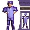 NEW Kids Cosplay Diamond Armor Game Character Steve Cosplay Costumes 3 Pieces Set Outfits Dress Up Set for Halloween Party