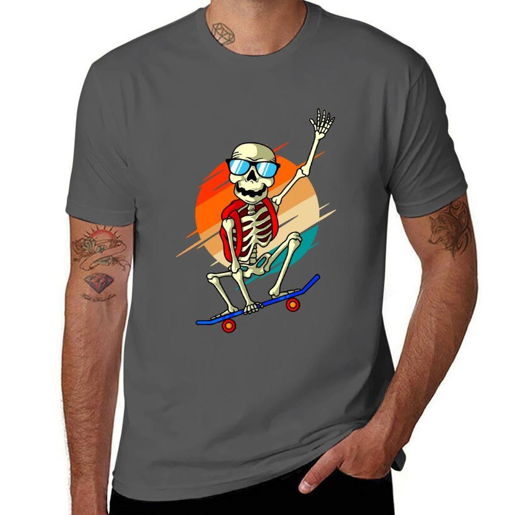 Skateboard Skeleton Skating Skater TShirt Trend Art Print TShirt