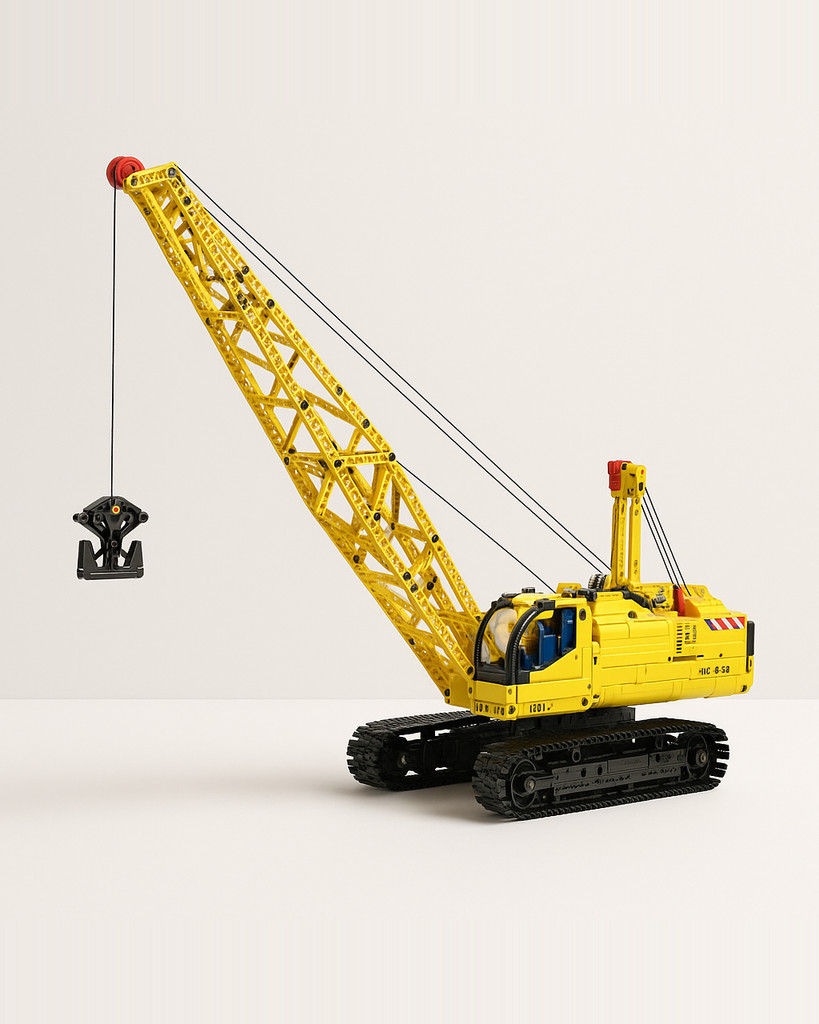 MOULD KING Jouets de construction techniques pour garçons, blocs de grue motorisés sur chenilles, briques à assembler, cadeaux de noël pour enfants, application RC