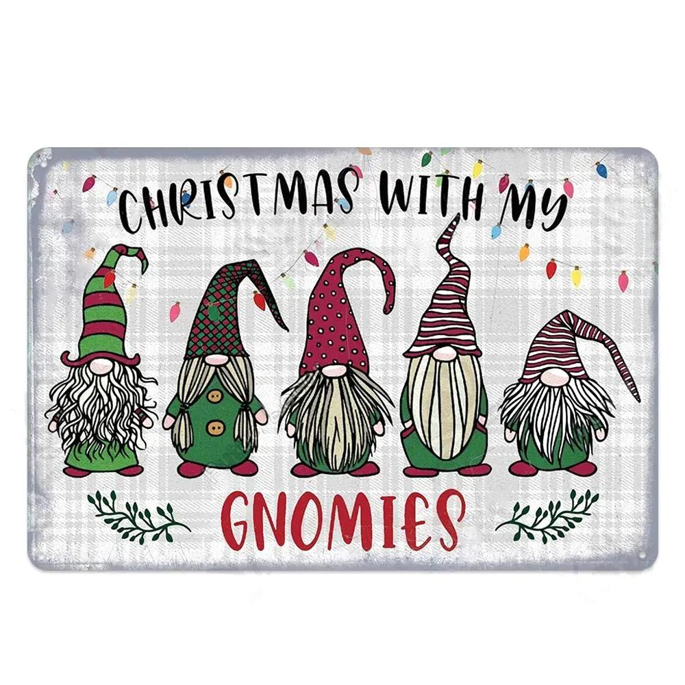 Vintage Tin Signs Merry Christmas Posters Decor Plaque Metal Plate Garden Wall Art Room Decoration New Years Gift