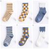 10Pairs Non-slip Women Tube Socks Colorful Simple Mid-calf Socks Stripe Ankle Socks  Students
