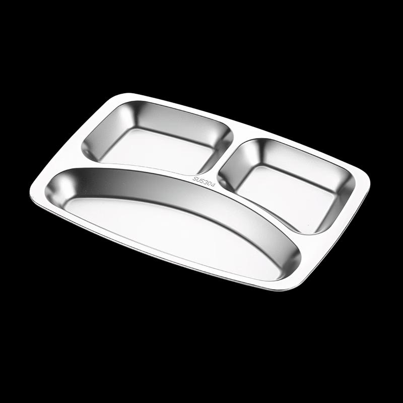 

KAZHI 304 Stainless Steel Compartment Meal Tray Small, 29cm