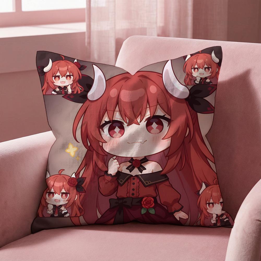 D-DATE A LIVE ANIME Cushion Cover Multi-Scene Pillow Cover for Home & Car - Reversible, Soft & Durable for Daily Use