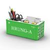 1/20 Scale Simulated Shipping Cargo Container Model Pen Holder Detachable Plastic Storage Box Desktop Organizer Household Supply
