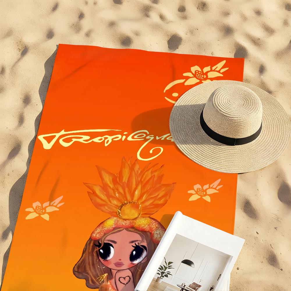 Singer Karol G Tropicoqueta Towel Soft Pool Gift For Travel Gym Shower Camping Quick Dry Sports Large Beach Towels