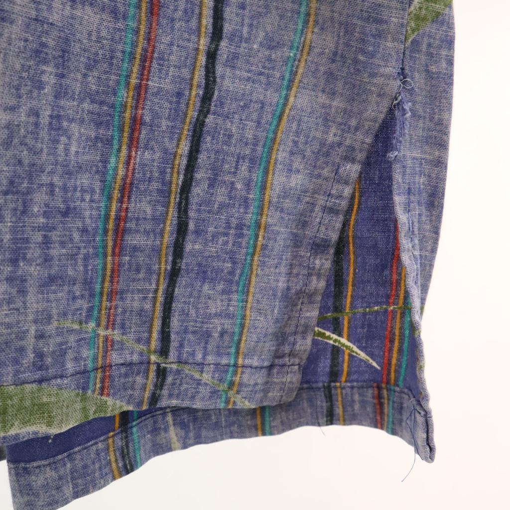 MARK RAYSTEN Reverse Print Palm Tree Pattern Short Sleeve Aloha Shirt Men's Used