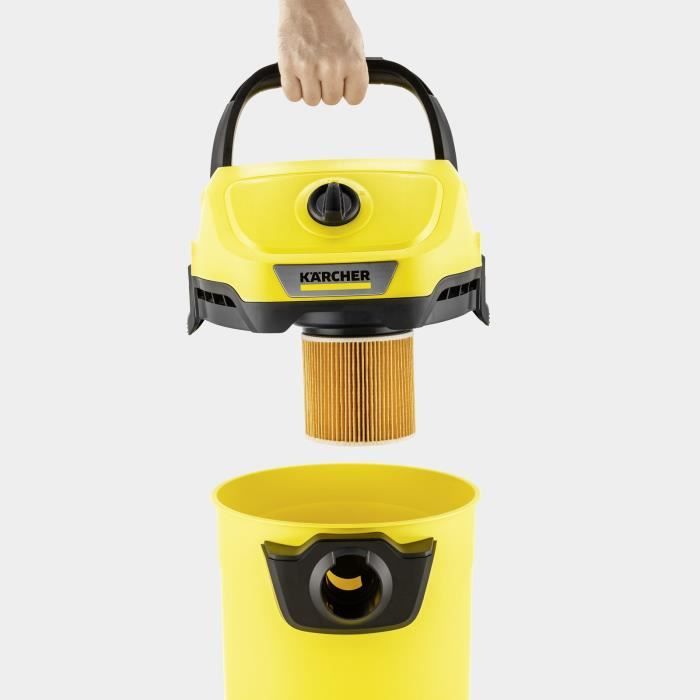 Aspirateur eau et poussières sans fil KARCHER WD3-18 V-17/20 - Jaune et noir - Plastique - (sans batterie ni chargeur)