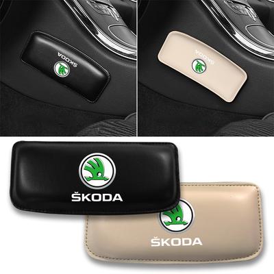 Kožený chránič kolen Polštář do interiéru auta Pohodlný Elastický Polštář pro Škoda Octavia 1 2 3 A4 A5 MK2 Kodiaq Superb 3 Rapid Fabia 1 Styling auta