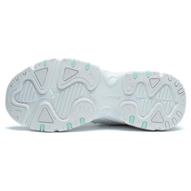 Li Ning New Tou 3.0 Slip Resistant Abrasion Resistant Low Top Sports Casual Shoes Women's White Green AGCT152-2