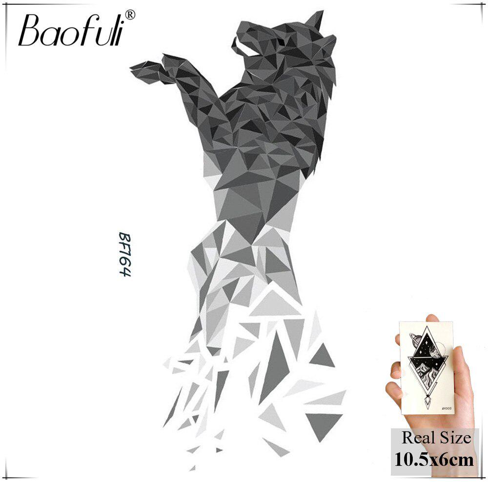 Buy 1PC DIY Temporary Male Tattoos Geometry Tribal Wolf Iceberg ...