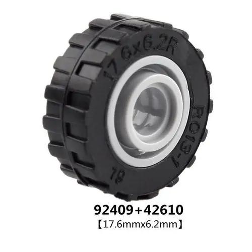 MOC High-Tech Tire Wheel Hub DIY Bricks Car Truck 44309 70695 15413 Construction Building Blocks Compatible Motorcycle Race Toys