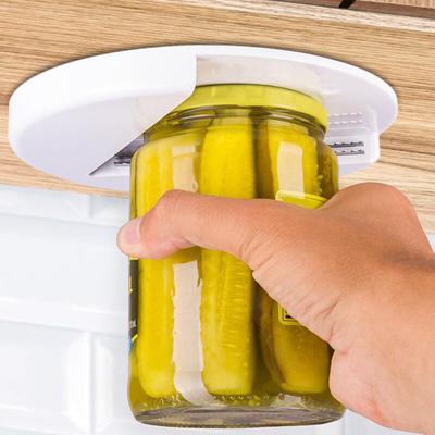 Apriscatole ad alta resistenza, riutilizzabile, design ergonomico, bordo liscio, antiscivolo, salva sforzo, plastica, manuale, apribottiglie, utensili da cucina