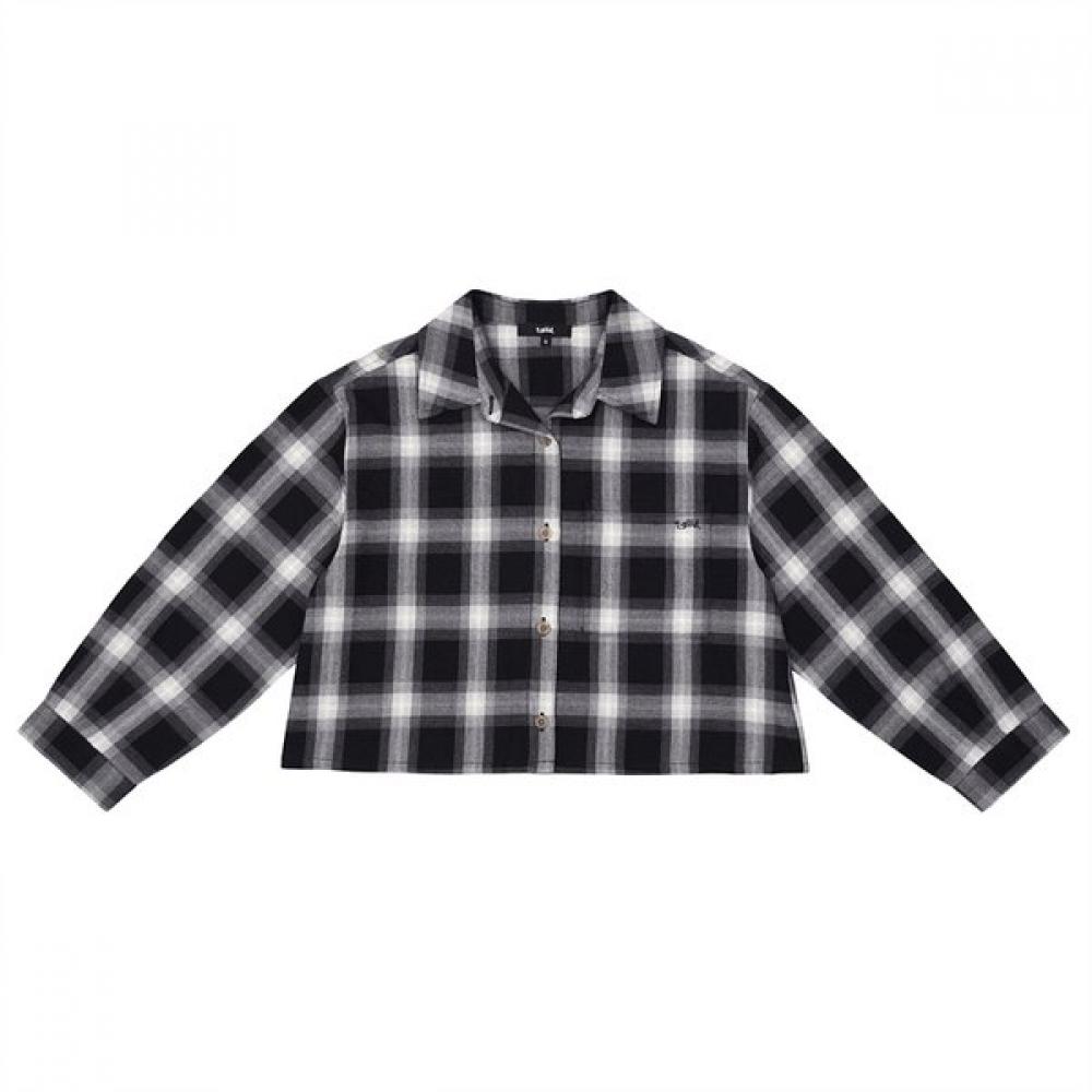 Tiffany Black Check Crop Shirt T54uab010 blacks/M(145)