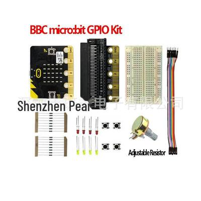 BBC micro:bit Python Programmeringsstartkit med kopplingsdäck och GPIO-expansion.