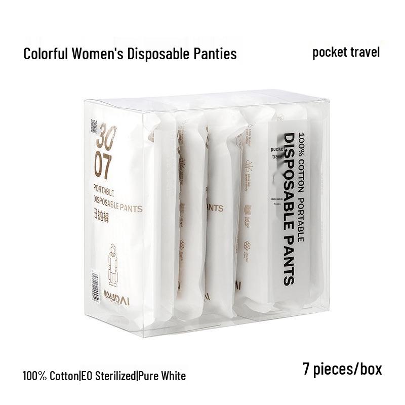 Draagbaar Wegwerp Katoenen Ondergoed voor Reizen - Gesteriliseerd & Unisex, Wassen Niet Nodig