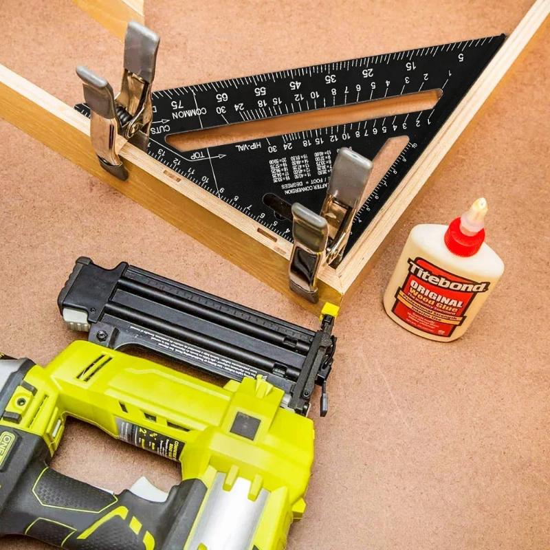 Woodworking Tools Triangular Ruler Aluminum Alloy Angle Gauge Speed Measurement Metric