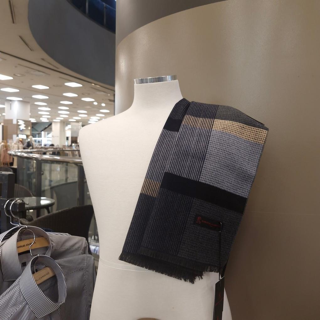 Men's Winter Check TR Fleece Muffler RO4C013