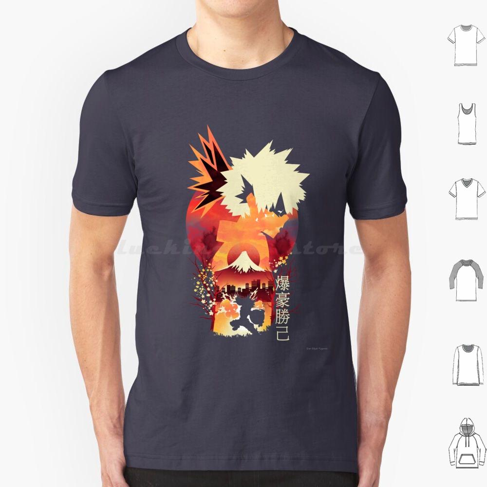 Bakugou Sunset T Shirt Big Size 100 Cotton Anime Manga Artistic Sunset Kawaii Japan Japanese Inspiration Home Hero Titan Tv