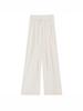 Women's Summer 2026 High-Waist Ice Silk Wide-Leg Pants - White Milk Puff Lazy Style