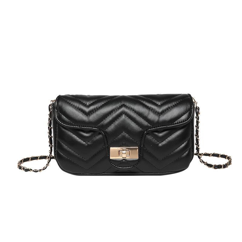 Korean Version of Premium Thick Chain Small Square Bag Premium Sense Large Capacity 2025 Spring and Summer Versatile Lock Messenger Shoulder Bag