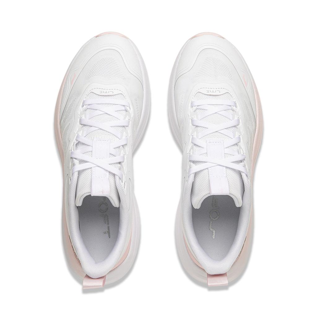 Li-Ning Lite Soft Resilient Thick Sole Height Increasing Non-Slip Wear-Resistant Breathable Lightweight Low-Top Casual Shoes Women sneaker AGLU162-1