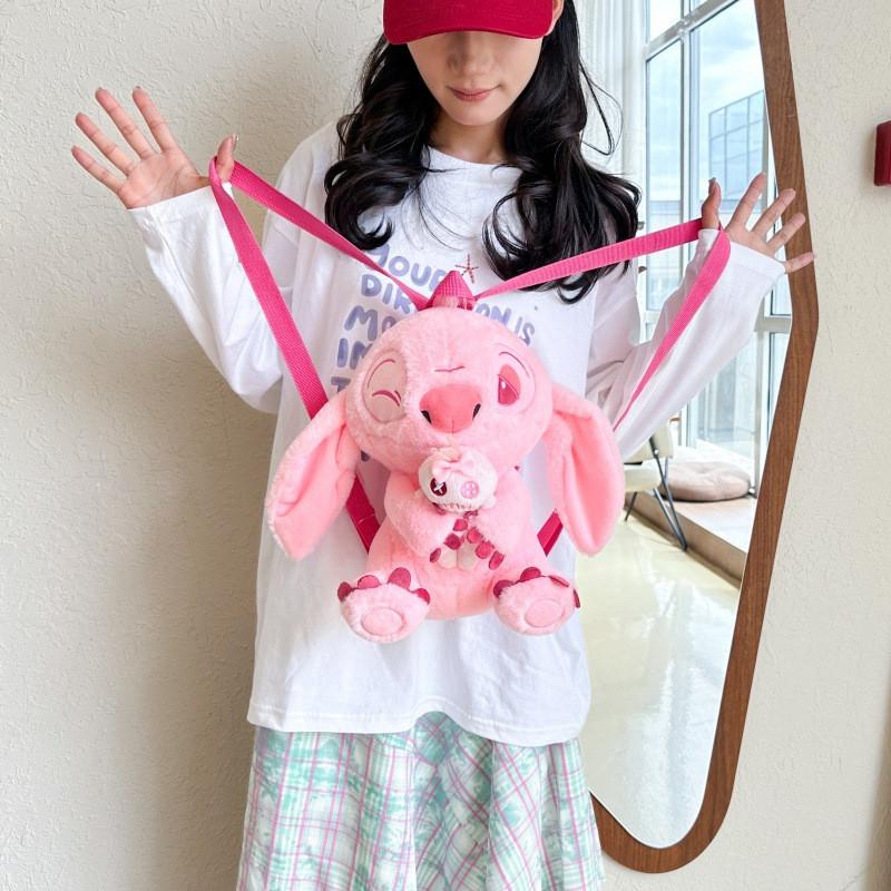 Plush Kids Cartoon Backpack With Zippered Compartment And Breathability