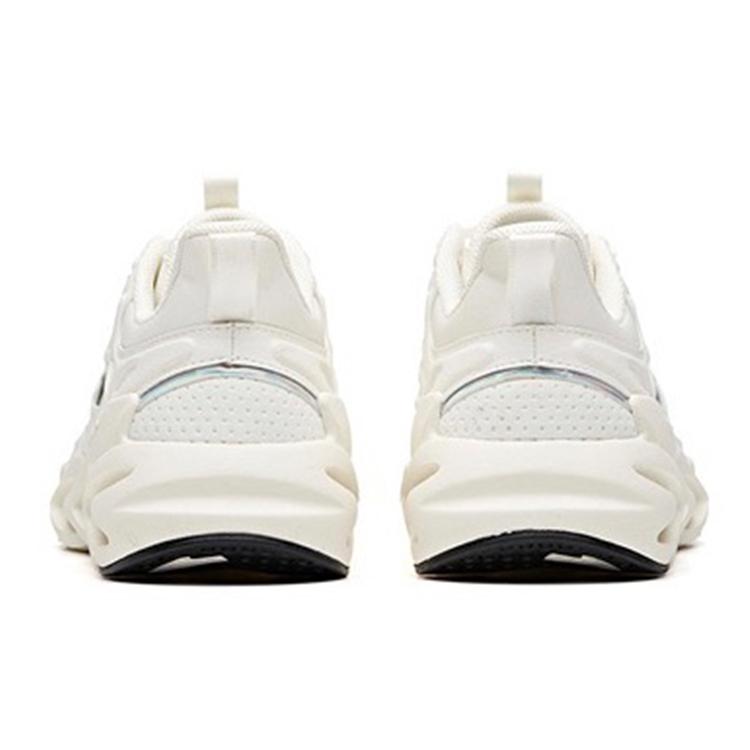 Anta Textile, Synthetic Leather Cushioning Support Balance Impact Resistant Low top Running Shoes Men's Ivory White 912025566-1