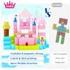 Pink Princess Castle Magnetic Cube Building Blocks - STEM Educational Toy Set