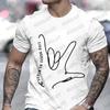 T-Shirt for Men Summer Graphic Tops Autism Accept Tshirts Short Sleeve O-neck Streetwear Autism Awareness Tees Male Clothing