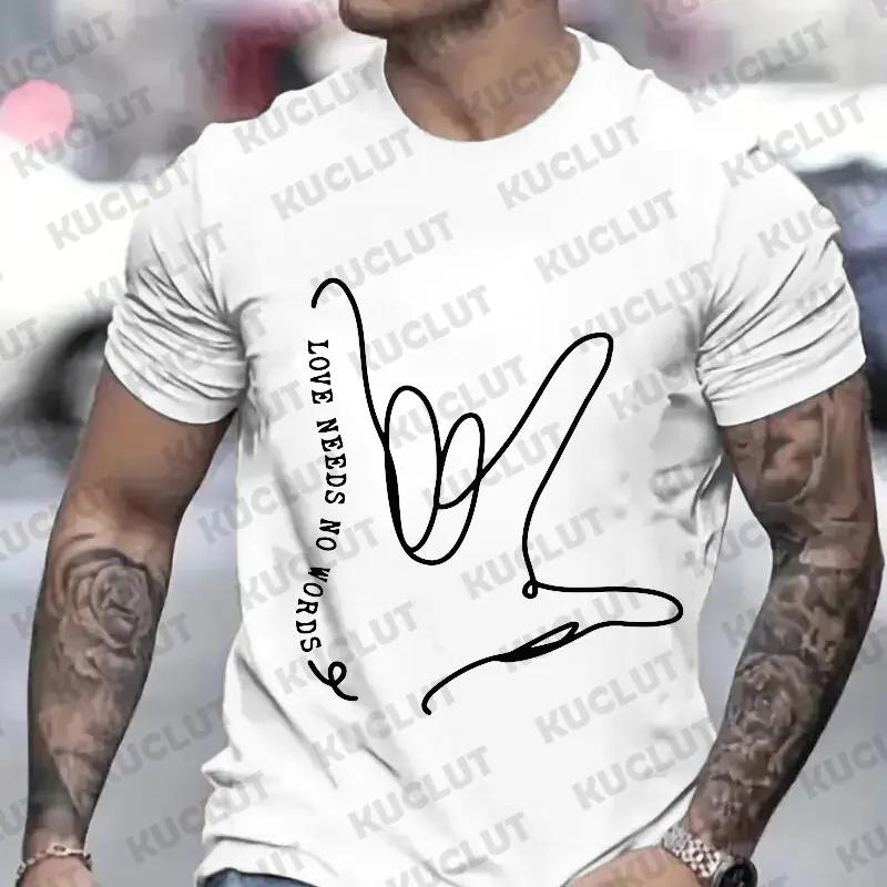 T-Shirt for Men Summer Graphic Tops Autism Accept Tshirts Short Sleeve O-neck Streetwear Autism Awareness Tees Male Clothing